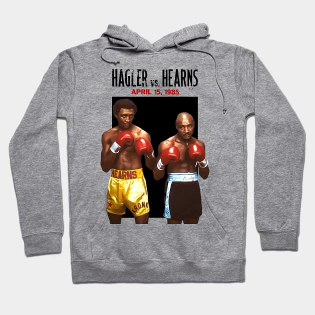 HOT!! Hagler vs Hearns Boxing 1985 Hoodie by Don'tawayArt